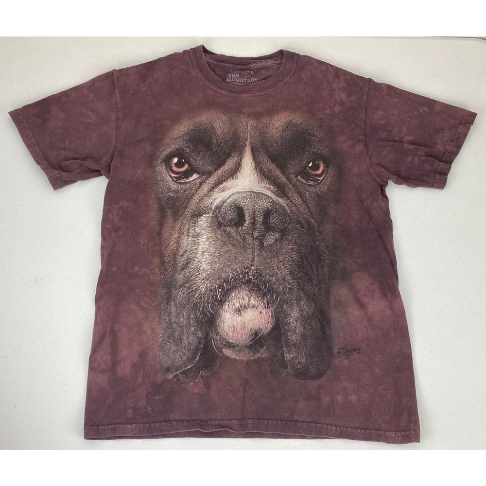 Men The Mountain 2011 Vincent Hie Boxer Dog big graphic cotton t-shirt, S